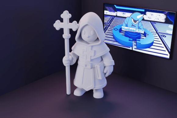 Bringing Serenity to Your Shelf: The Appeal of the Cartoon Monk 3D Model