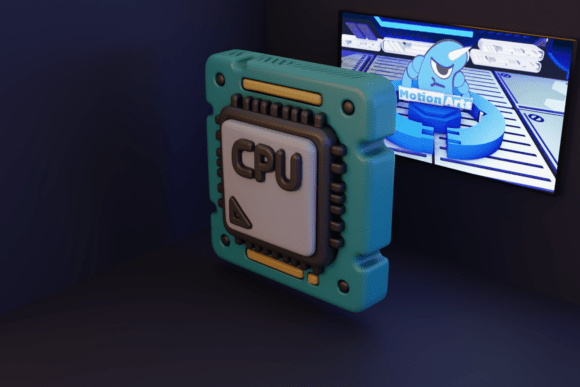 Bringing Tech to Life: The Charm of the Cartoon CPU 3D Model