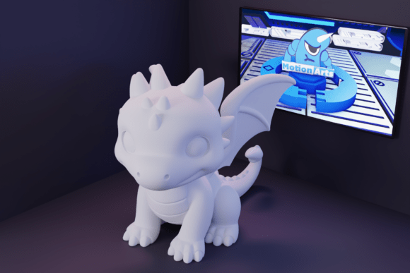 Cartoon Dragon: 3D STL File for Creative Prints
