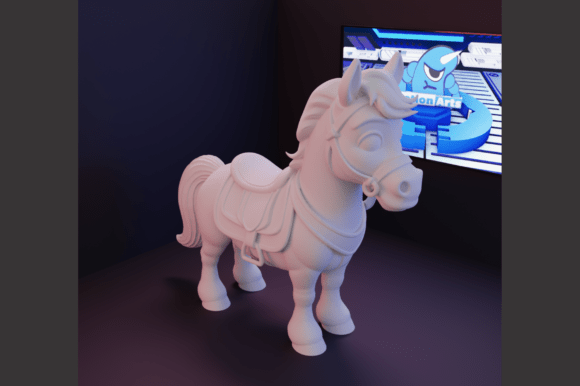 Cartoon Horse: Bringing Whimsy and Personality to Modern Spaces Through 3D Design