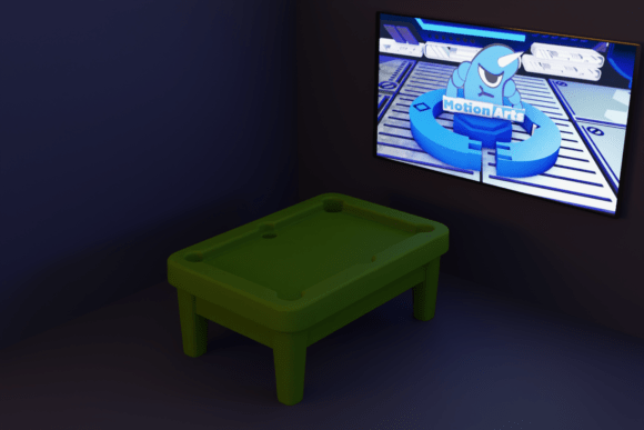 Cartoon Pool Table: Integrating Whimsical 3D Models into Creative Workflows