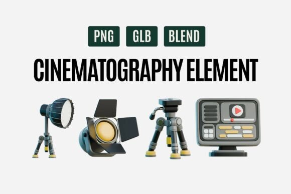 Cinematography Element 3D Set 01: Elevating Visual Storytelling with Modern Digital Assets
