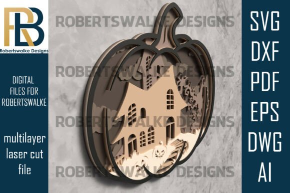 Elevate Your Halloween Decor with a Haunted House Pumpkin SVG File