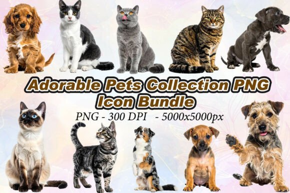 Elevating Digital Design with High-Resolution 3D Pet Icons