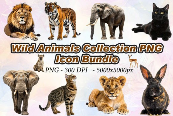 Elevating Digital Storytelling with the Wild Animals Collection PNG and High-Quality 3D Icons
