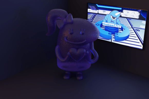 Little Doll Holding a Heart 3D Model