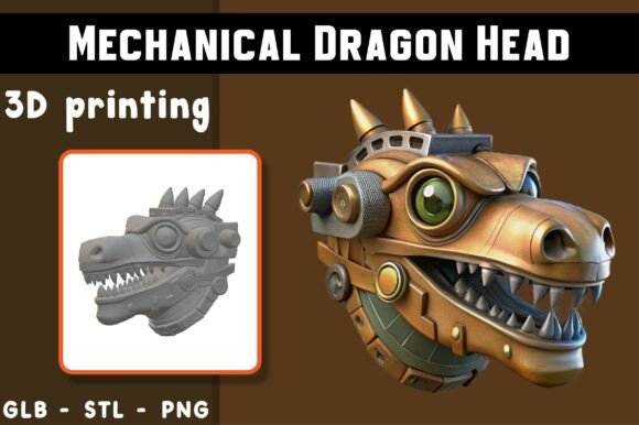 Mastering the Mechanical Dragon Head 3D Model for Print and Display