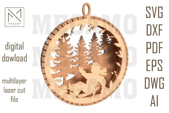 Snowman Ornament SVG: Crafting Winter Magic with Multilayer Laser Designs