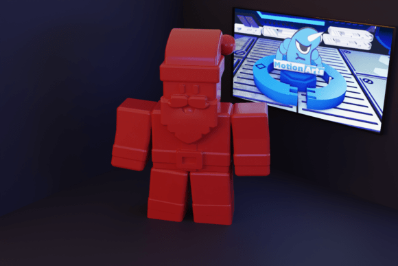 Square Santa Claus: Redefining Holiday Aesthetics Through Geometric 3D Design