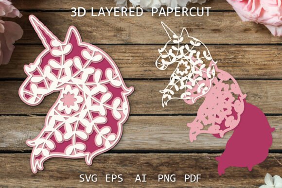 Unicorn SVG 3D Layered Paper Cut Design: A Creative Guide