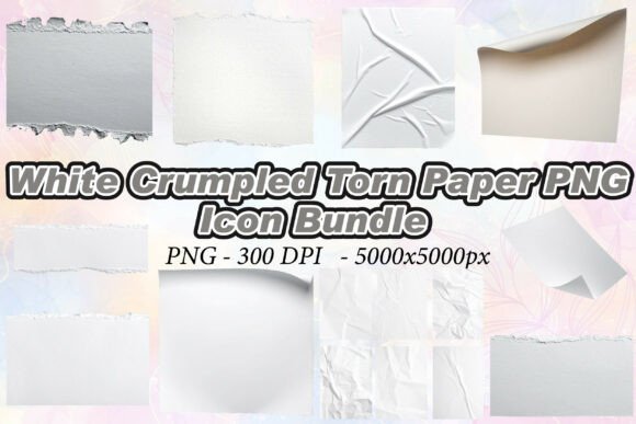 White Crumpled Torn Paper PNG: Elevating Digital Design with High-Fidelity 3D Assets