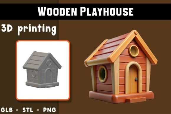 Wooden Playhouse 3D Model: A Digital Craft